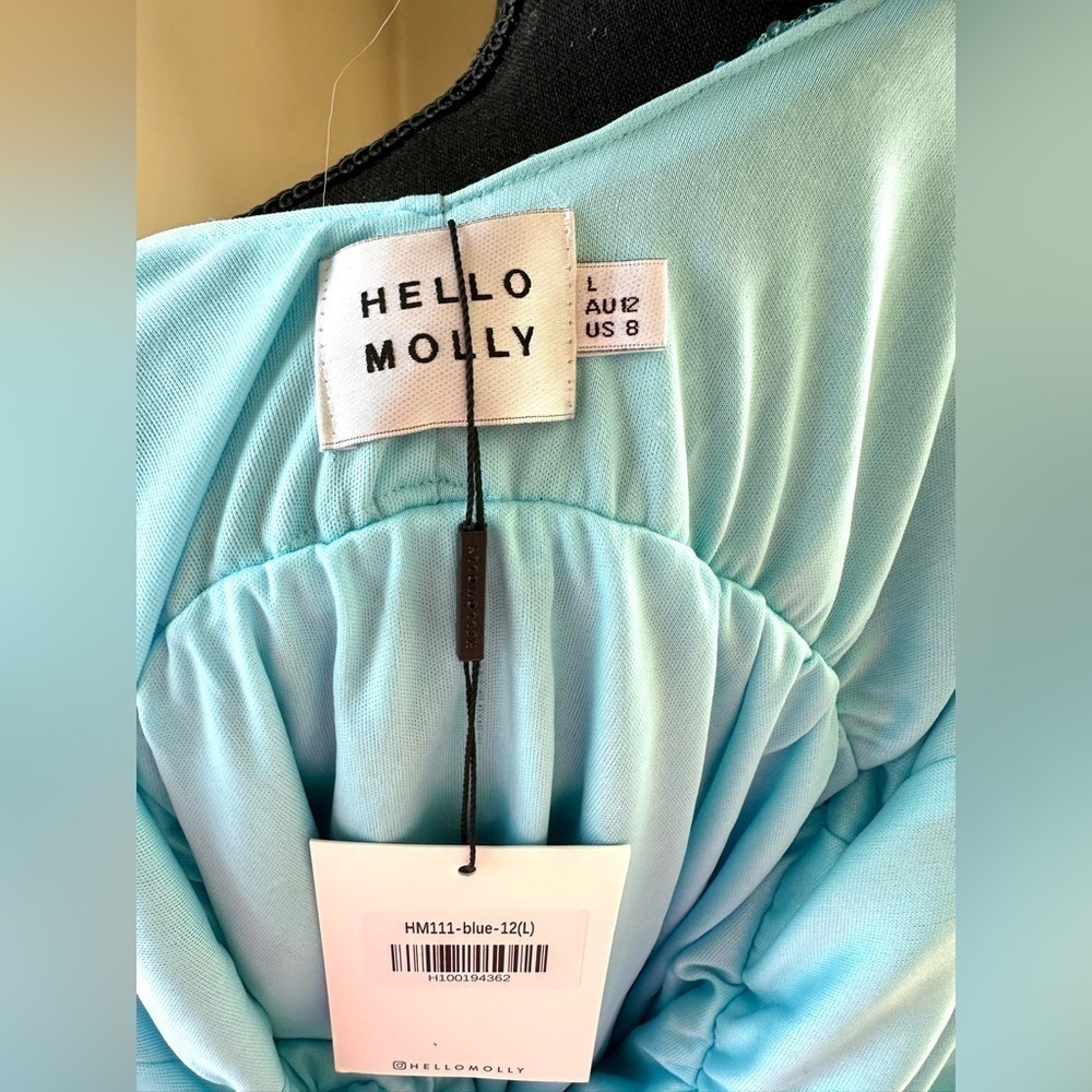 HELLO MOLLY | Static Memory Sequin Long Sleeve Mini Dress - Picture 5 of 5